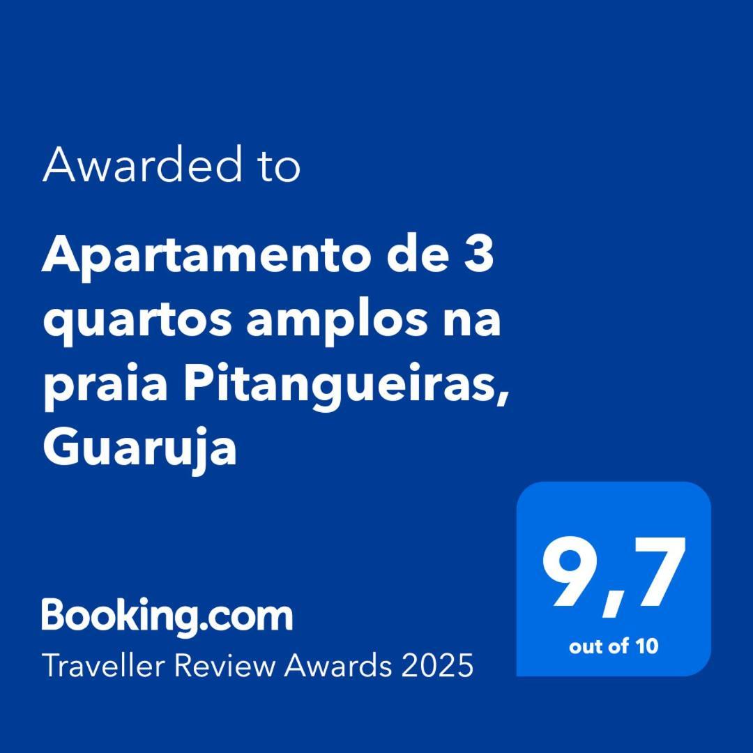 Apartamento De 3 Quartos Amplos Na Praia Pitangueiras, Guaruja Luaran gambar